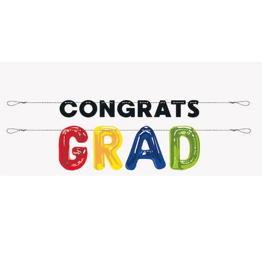 Picture of LETTER BALLOON GRADUATION BANNER - 6FT 2PC